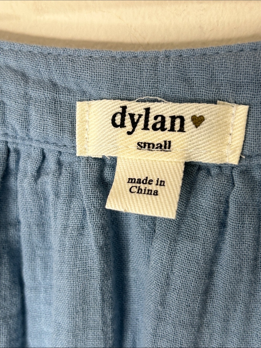 dylan Blue Textured V-Neck Peasant Top - Picture 4 of 15